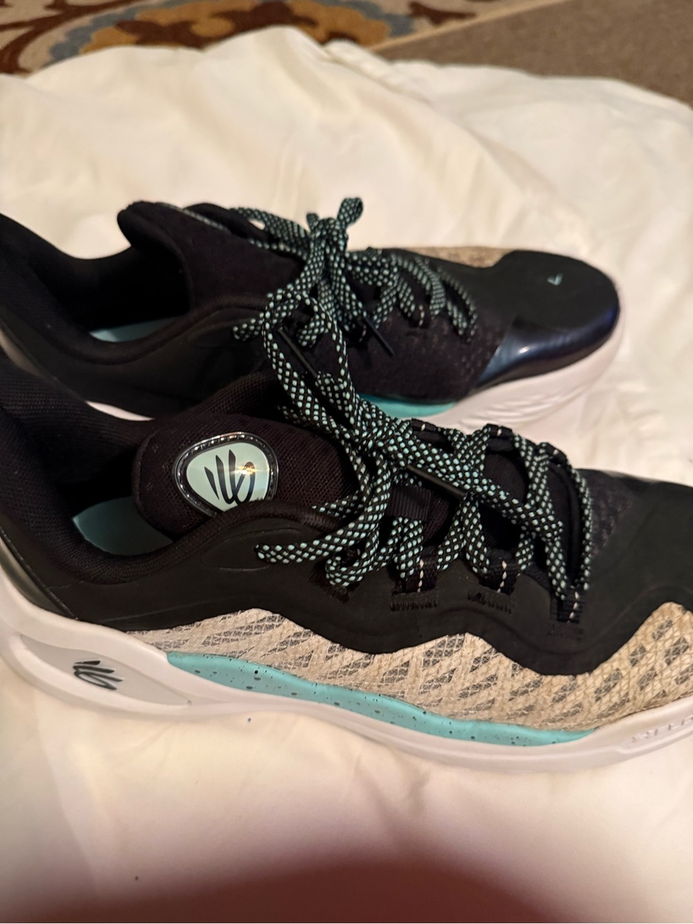 UA Women's Black & Teal Athletic Sneakers